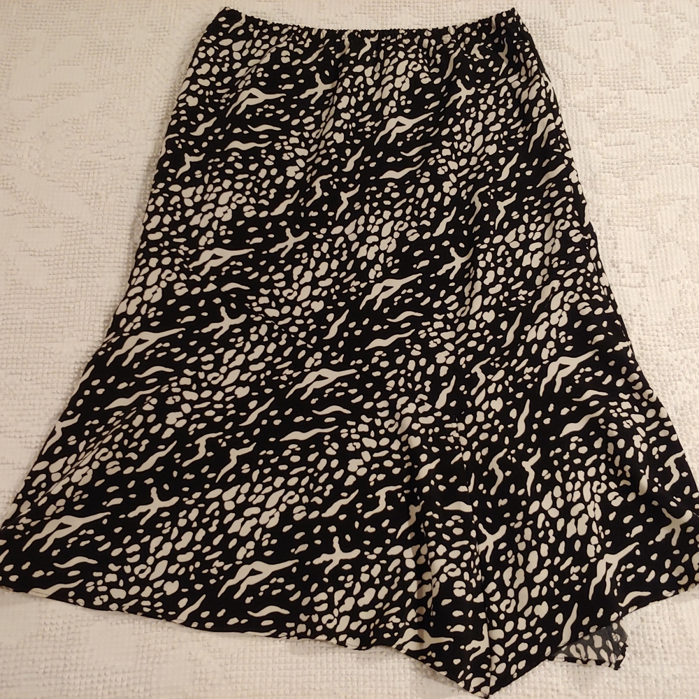 Cato Asymmetrical Black and White Skirt
